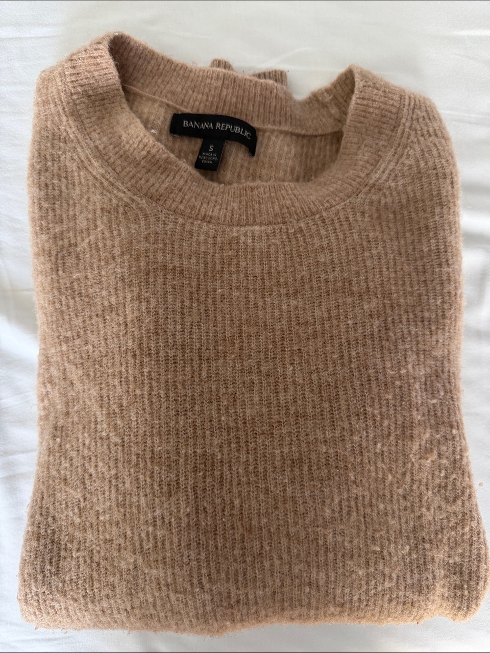 Banana Republic Women's Crewneck Sweater - Light Tan/Camel